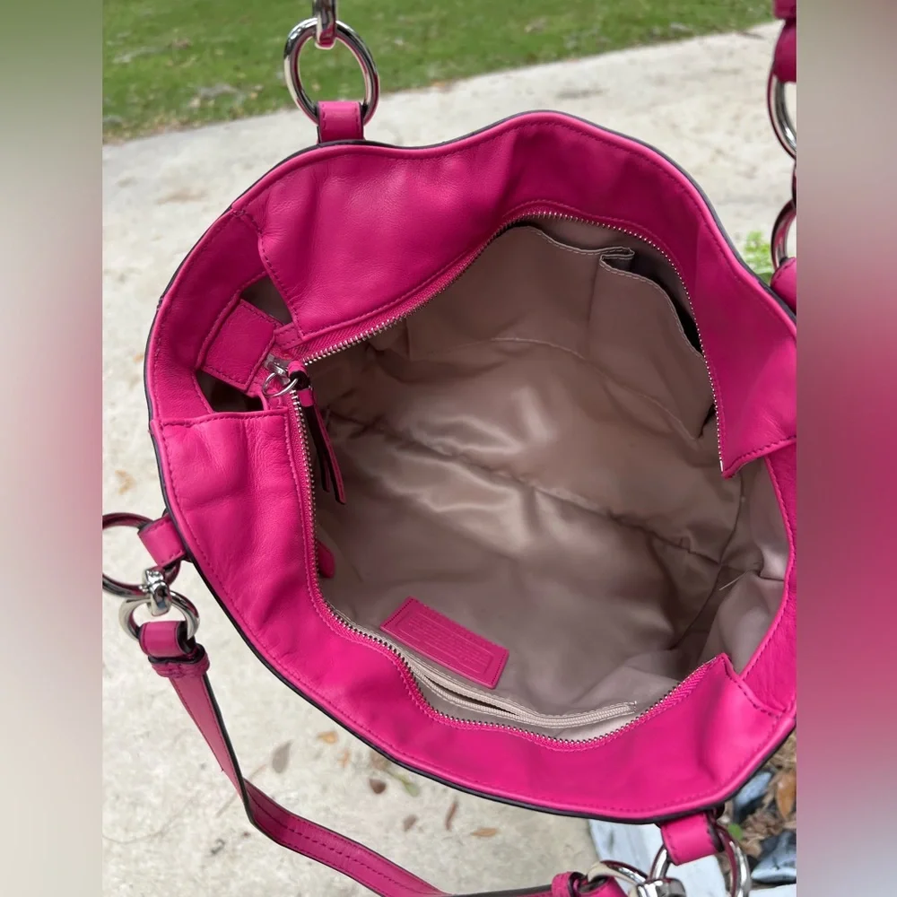 Coach Alexandra Purse Hot Pink EUC - Picture 4 of 5